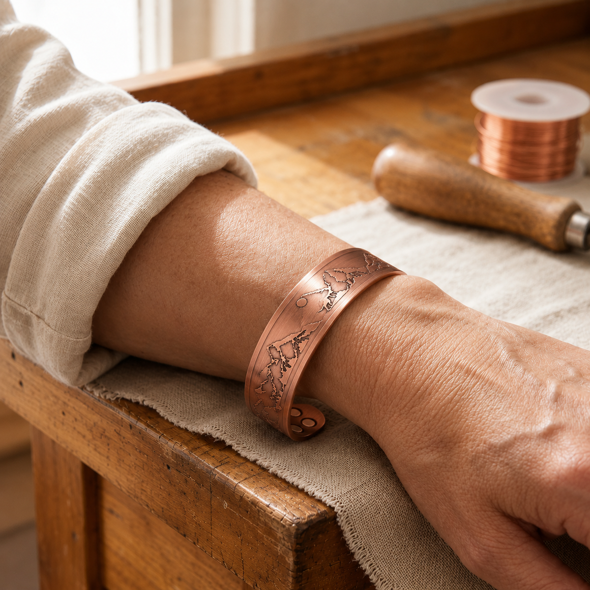 Pulsera de cobre Lobos