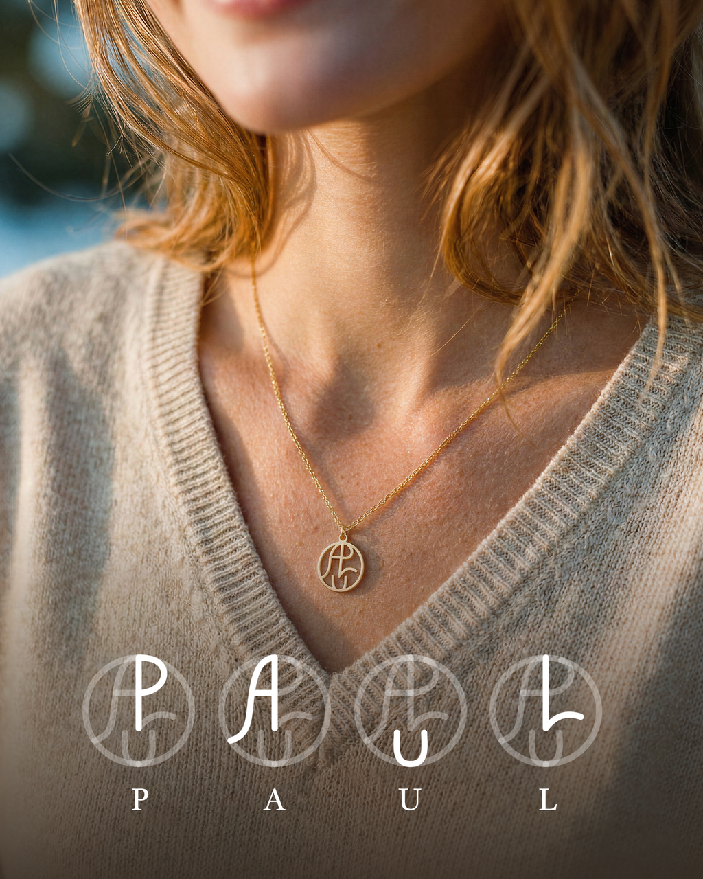 Collar con inicial personalizado