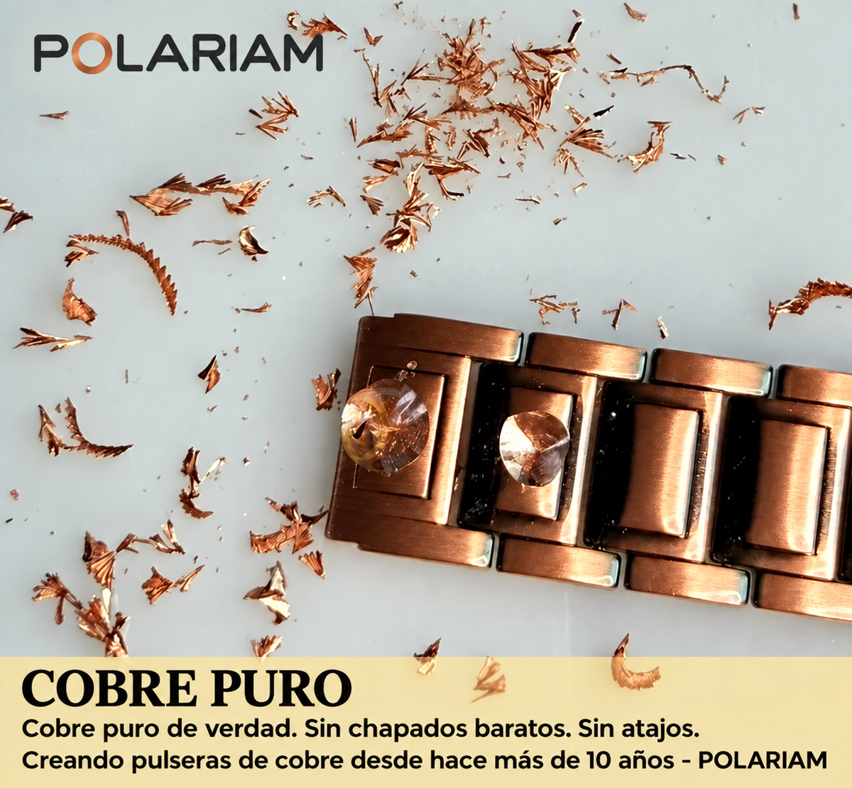Usamos cobre de verdad. Ni chapado ni falso.