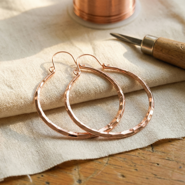 Pendientes de cobre Sauce