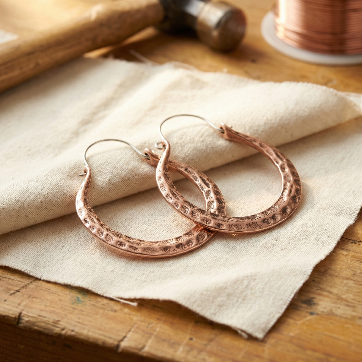 Pendientes de cobre Ascua