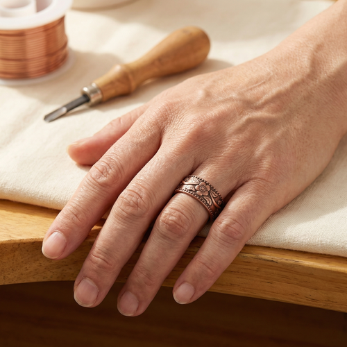 Anillo de cobre Pétalo
