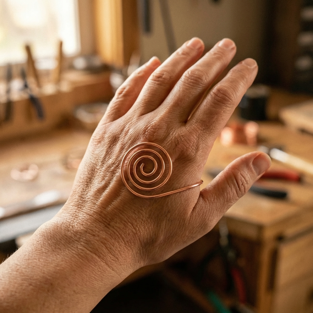 Pulsera espiral de cobre Entrelazado