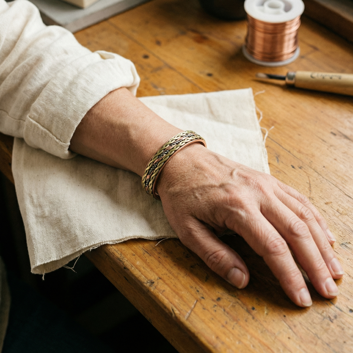Pulsera de cobre Trenzado