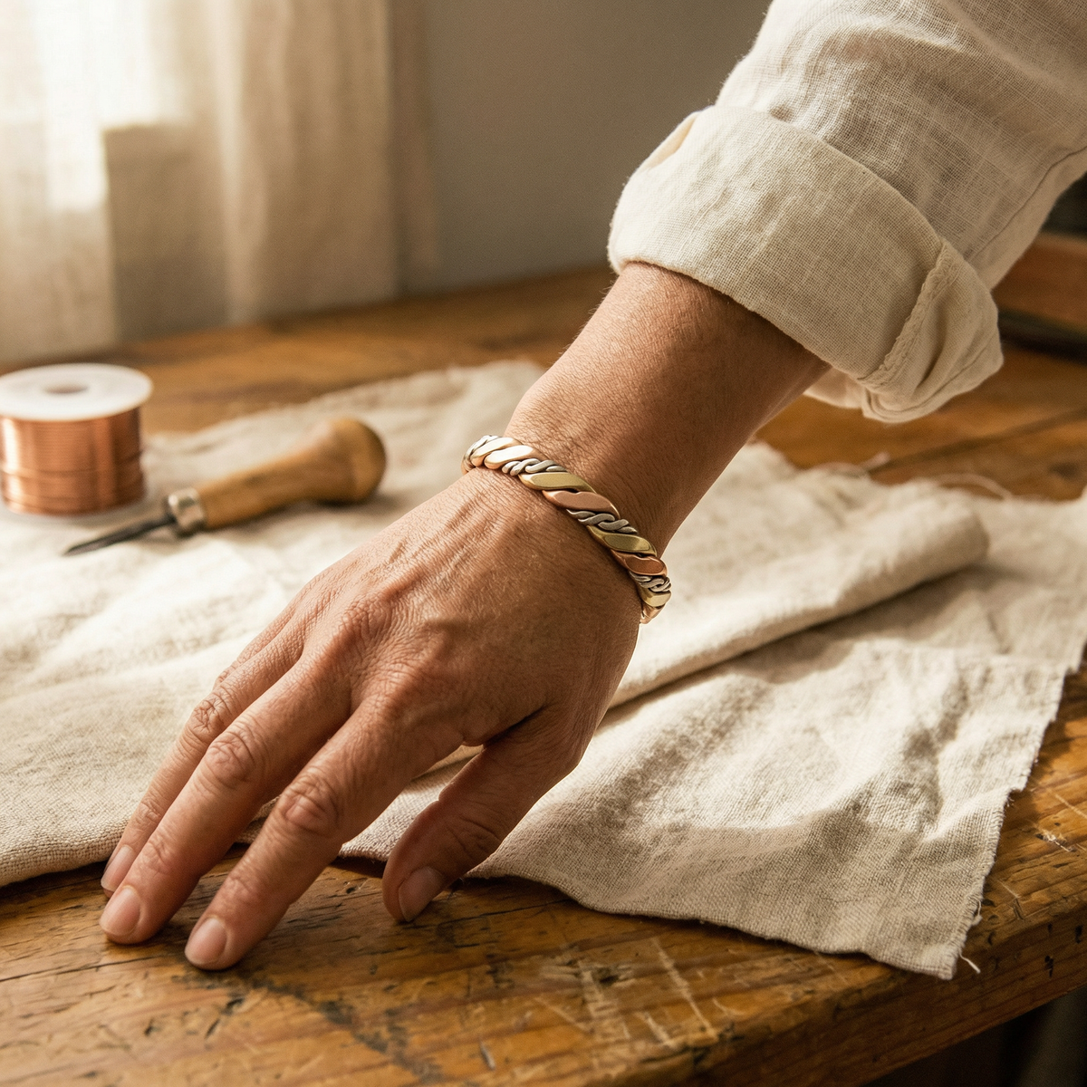 Pulsera de cobre Sílex