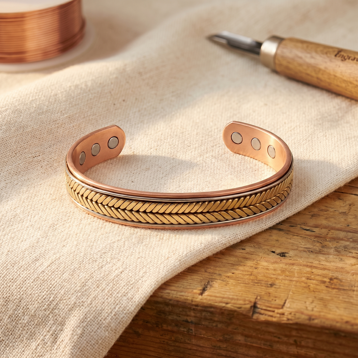 Pulsera de cobre Viento