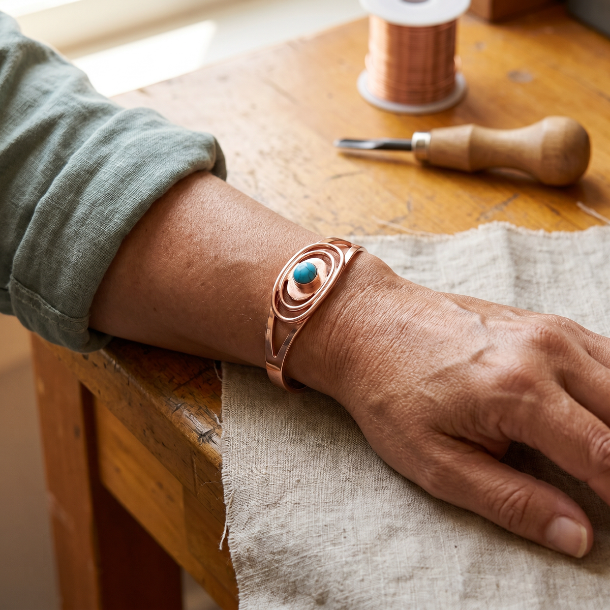 Pulsera de cobre Juncia