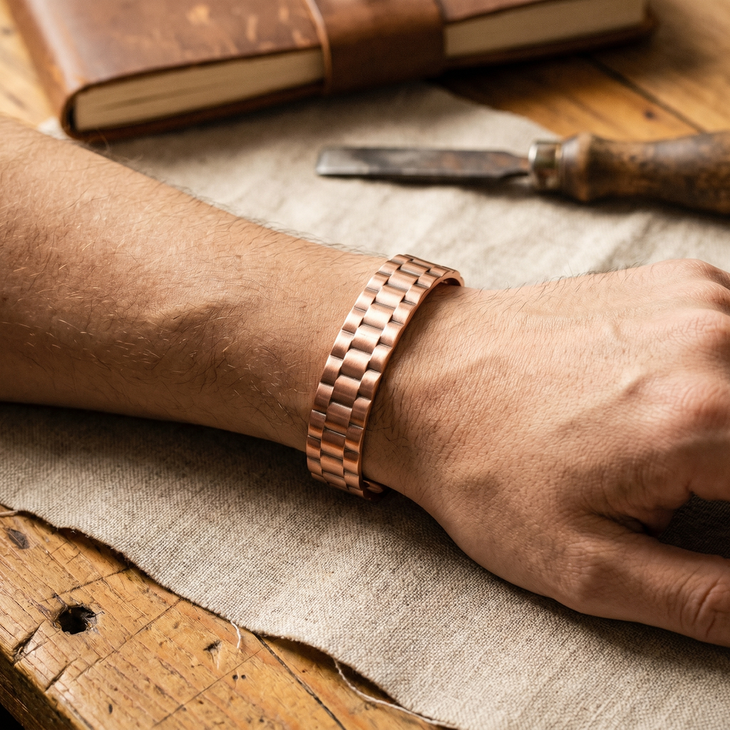 Pulsera de cobre para hombre Mineral