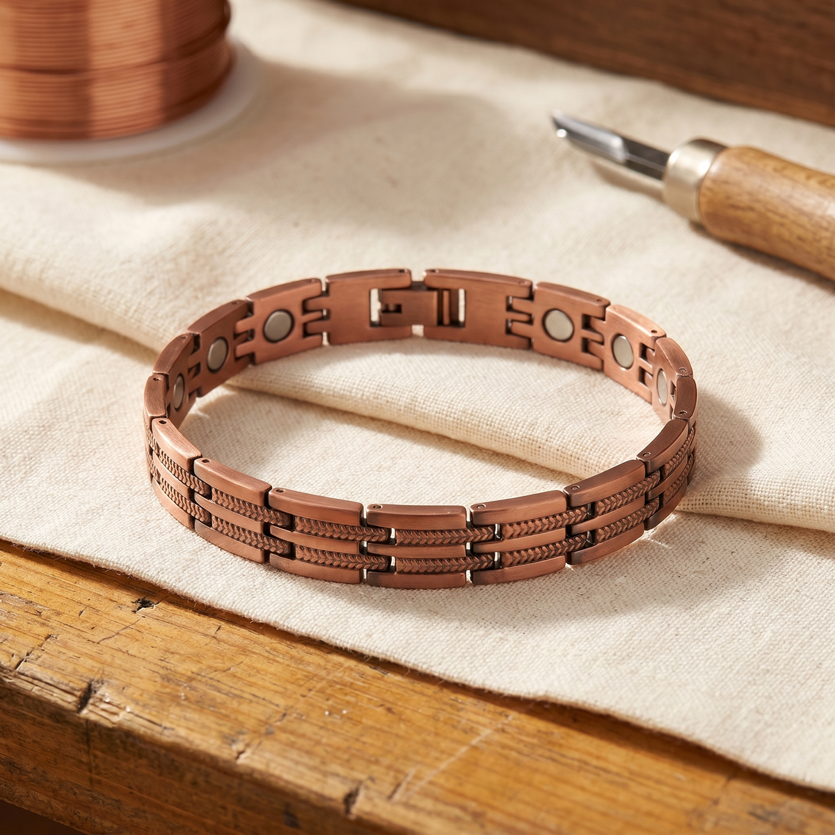 Pulsera de cobre para hombre Cima